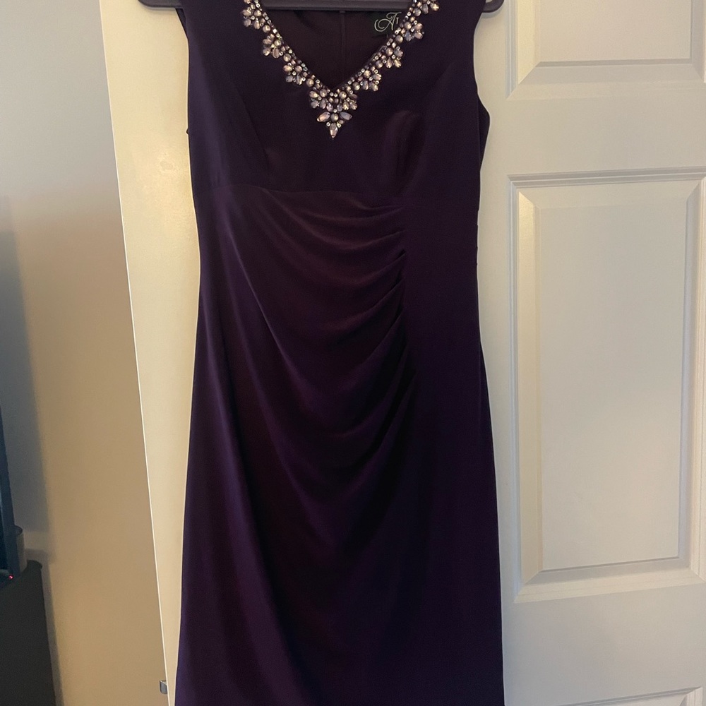 Beautiful formal plum embellished dress